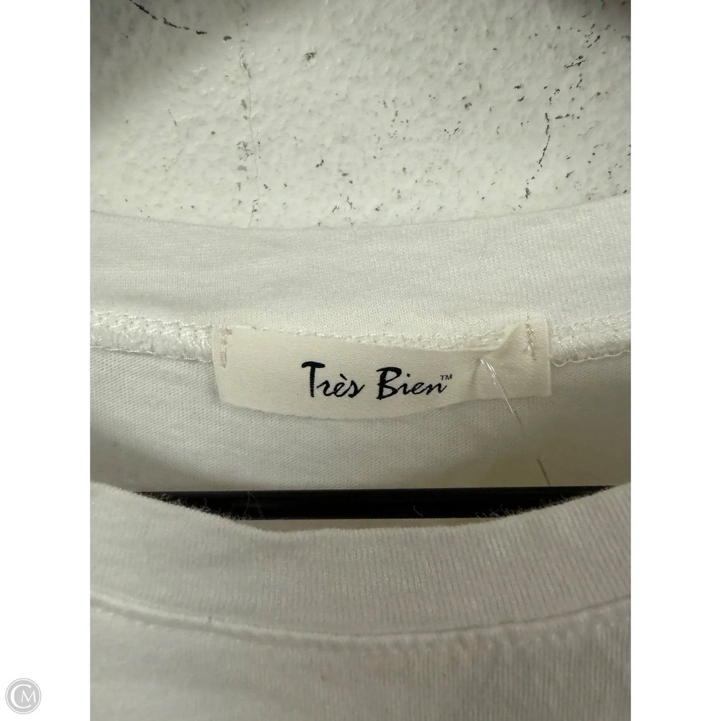 Top Short Sleeve By Tres Bien In Pink & White, Size: M