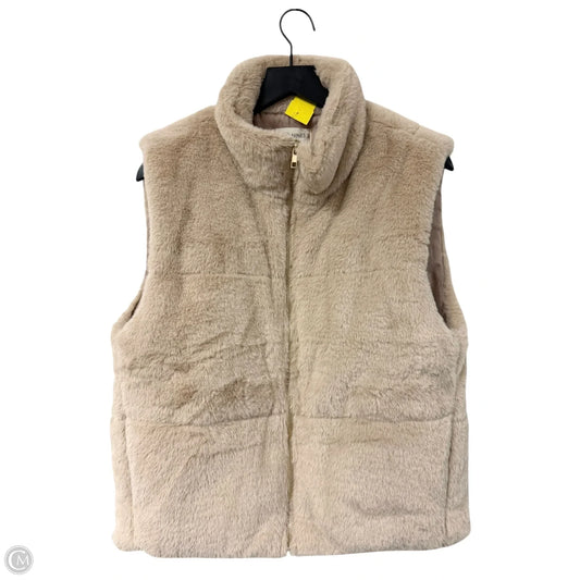 Vest Faux Fur & Sherpa By The Nines In Tan, Size: L
