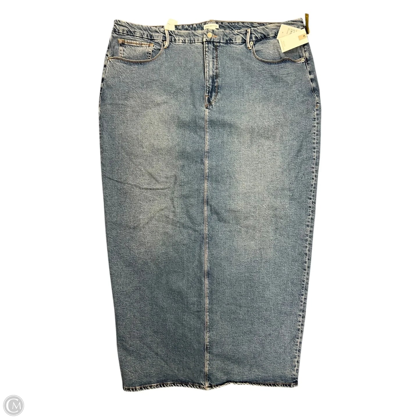 Skirt Maxi By Good American In Blue Denim, Size: 26