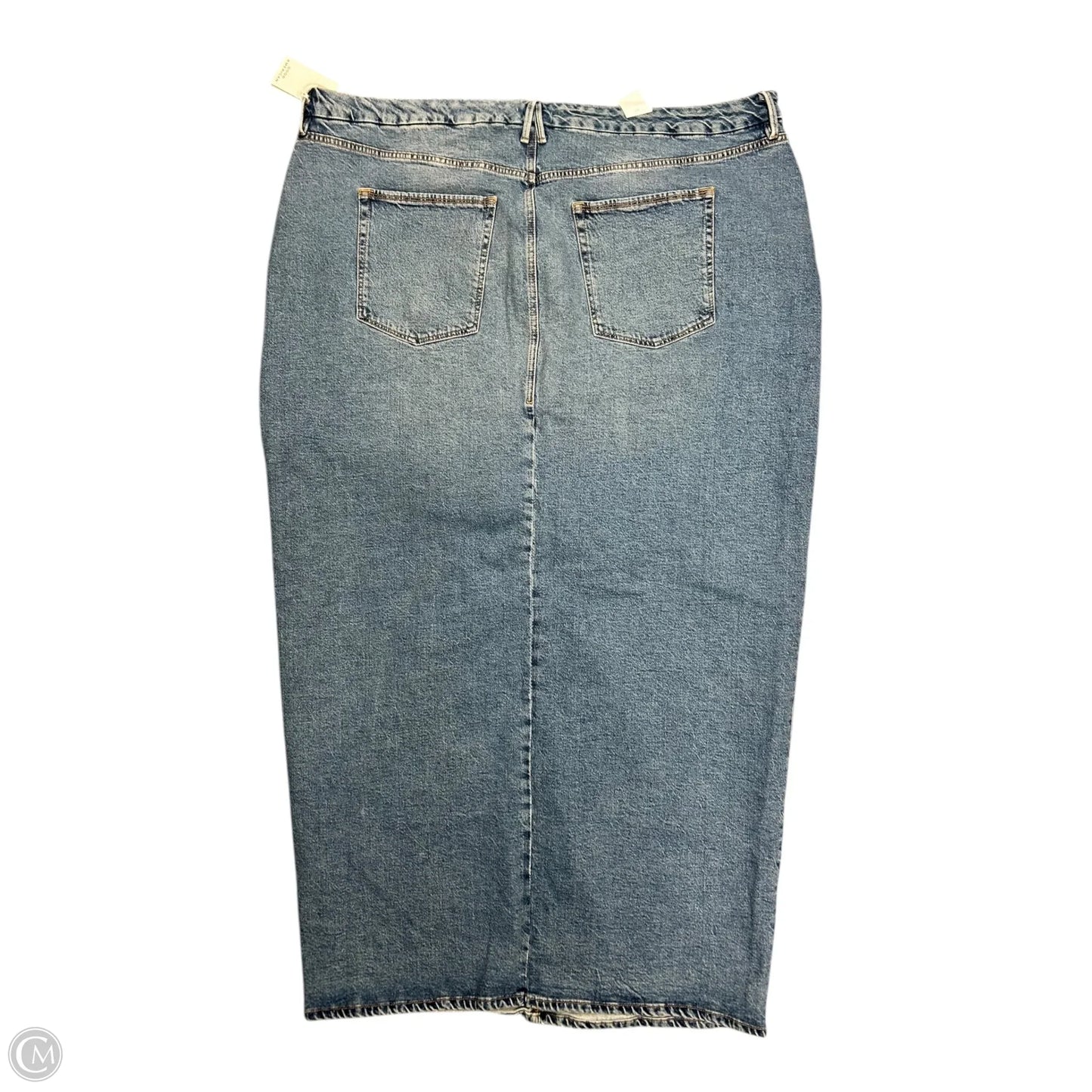 Skirt Maxi By Good American In Blue Denim, Size: 26