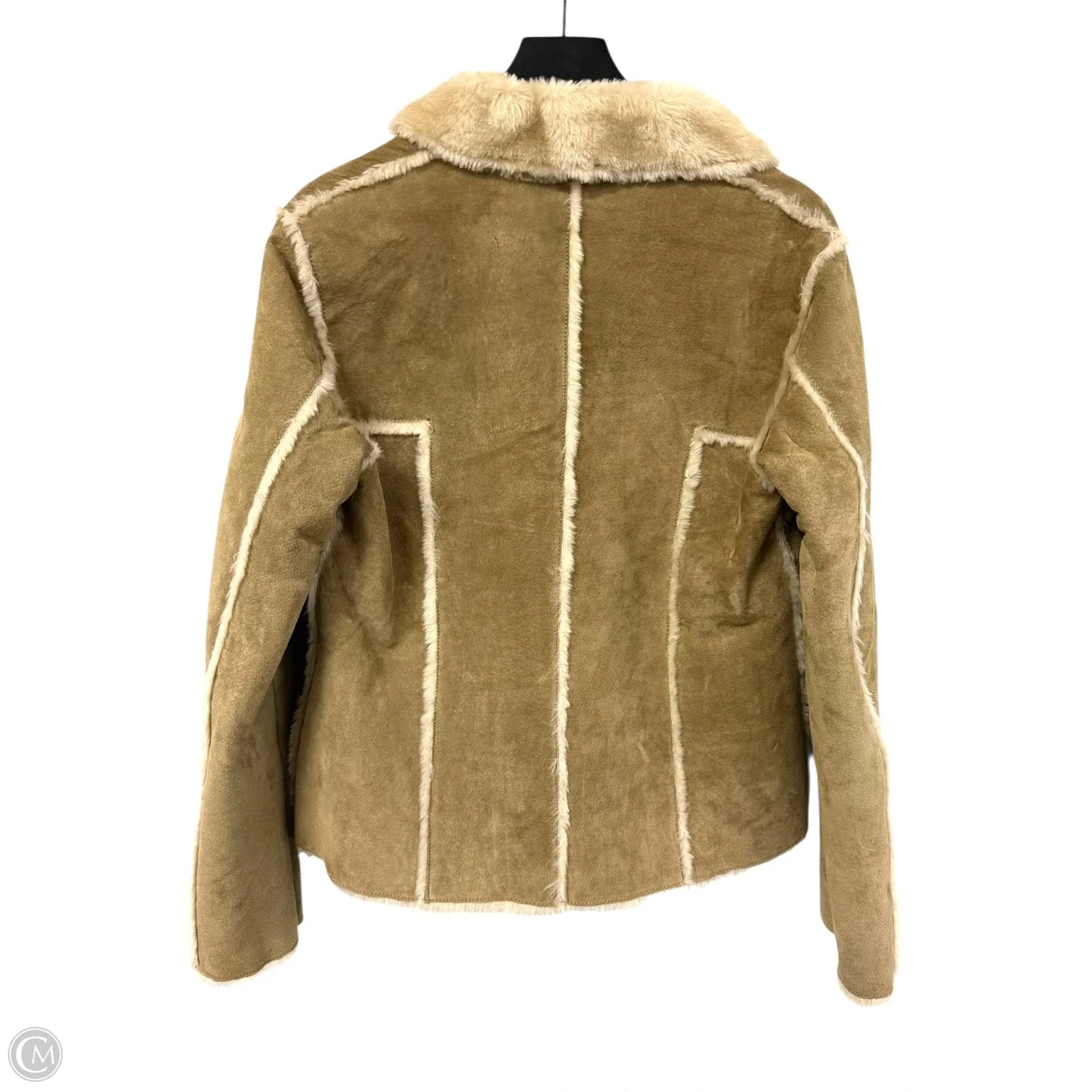 Jacket Leather By Wilsons Leather In Tan, Size: L