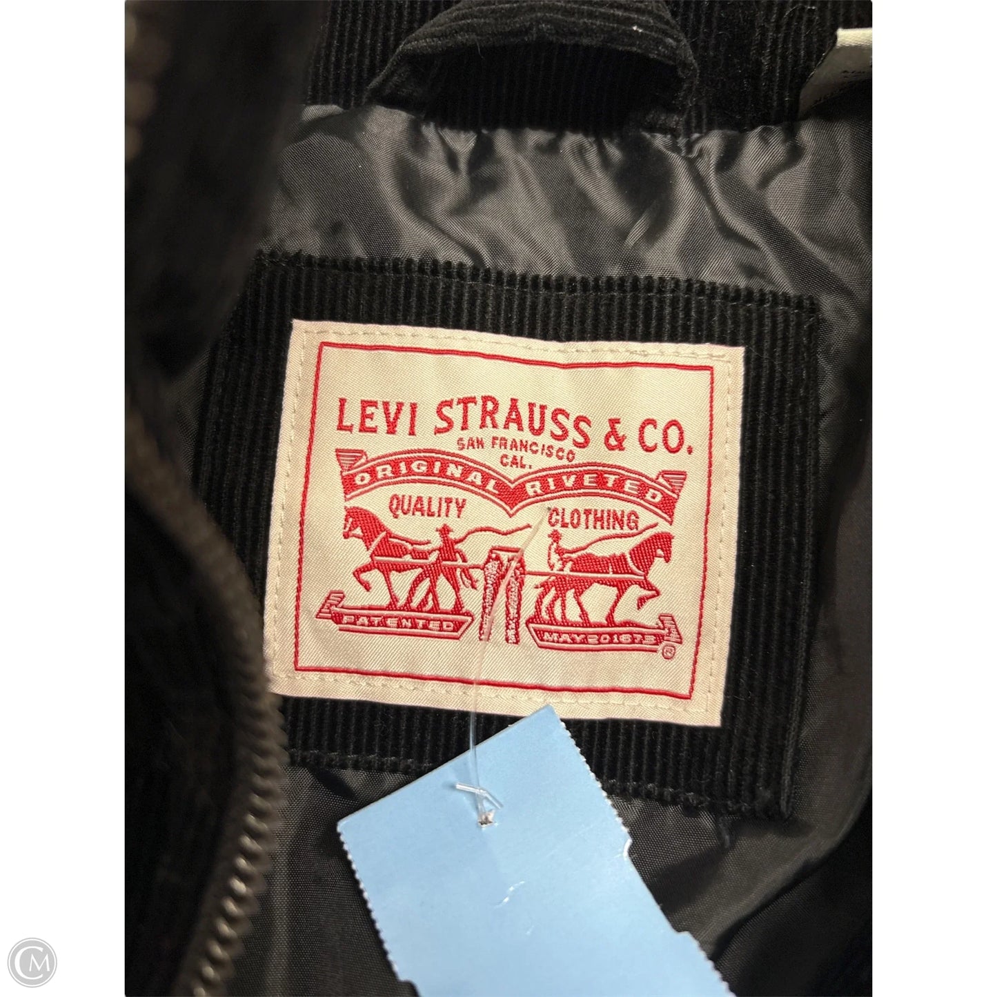 Coat Puffer & Quilted By Levis In Black, Size: M