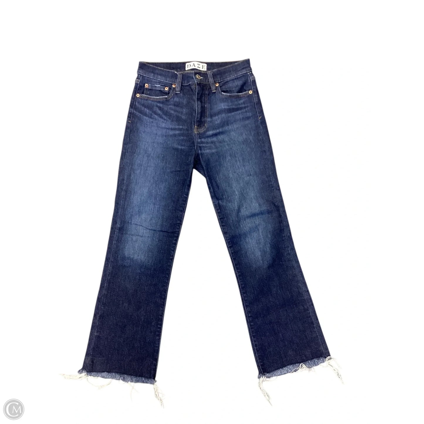 Jeans Cropped By Daze Denim In Blue Denim, Size: 2