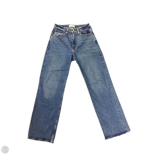 Jeans Wide Leg By Abercrombie And Fitch In Blue Denim, Size: 4