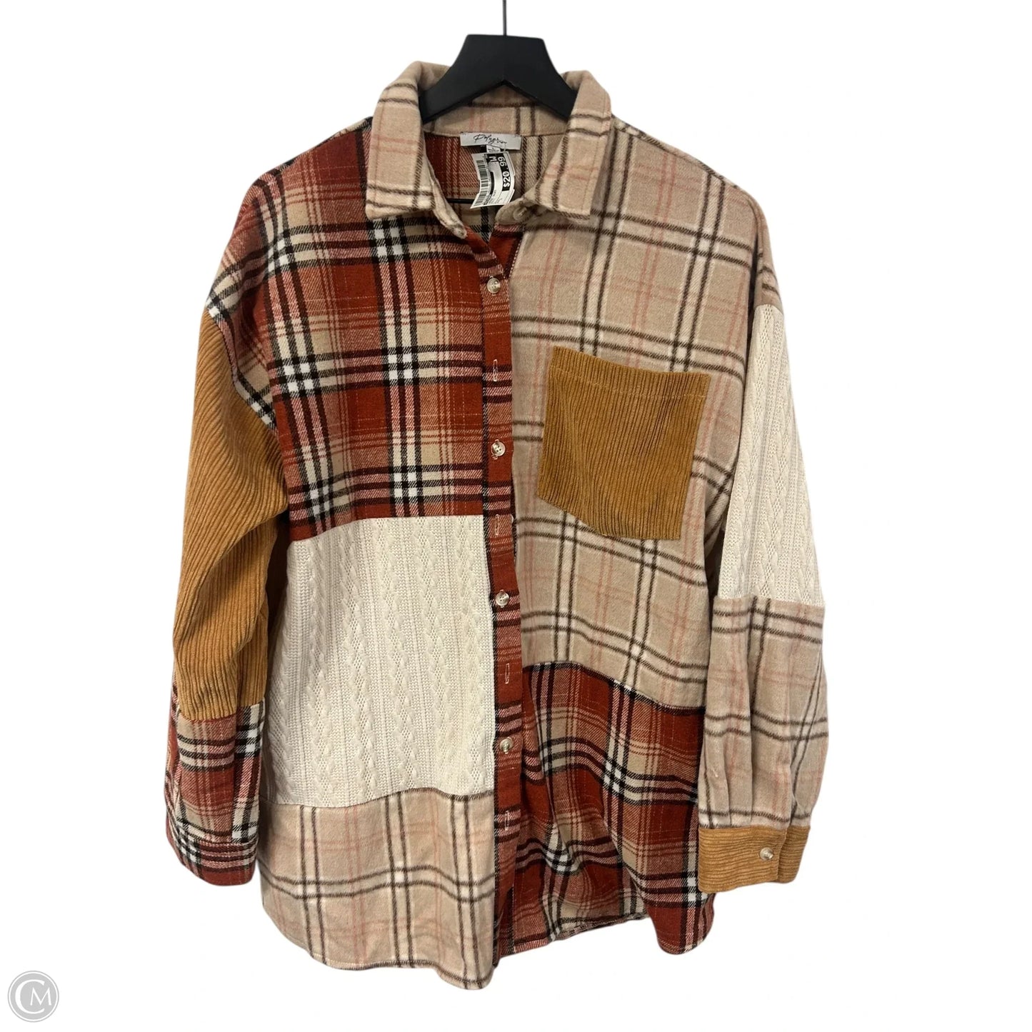 Jacket Shirt By Polagram In Multi-colored, Size: L