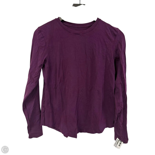 Athletic Top Long Sleeve Crewneck By Lululemon In Purple, Size: 6