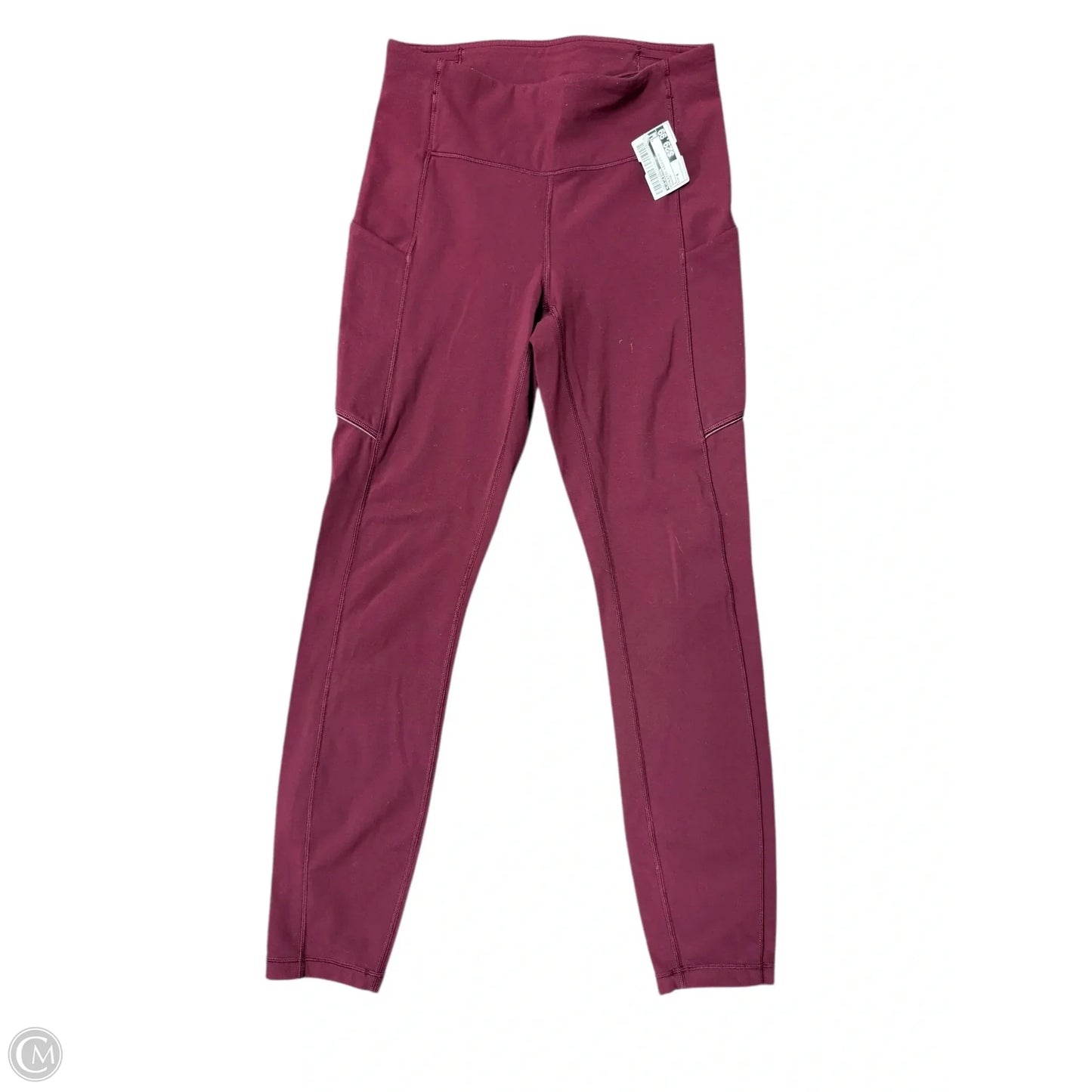 Athletic Leggings By Lululemon In Maroon, Size: 4