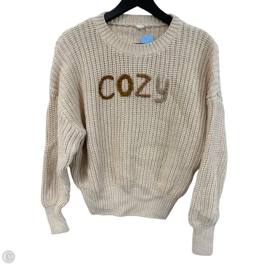 Sweater By Cmb In Cream, Size: S