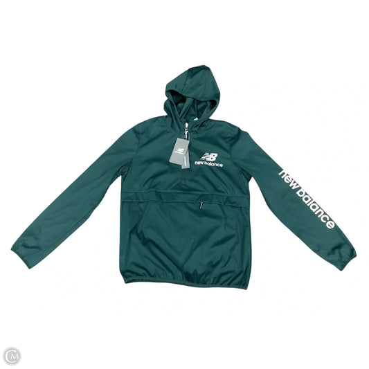 Jacket Windbreaker By New Balance In Green, Size: M