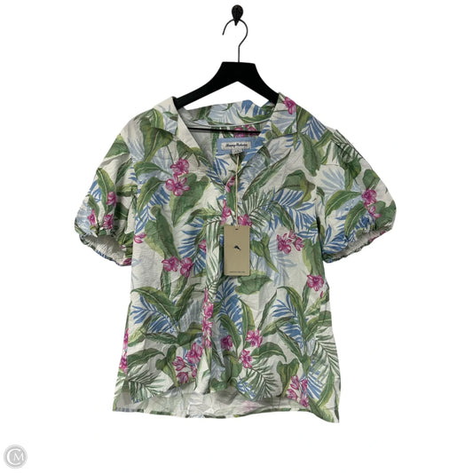 Blouse Short Sleeve By Tommy Bahama In Multi-colored, Size: L