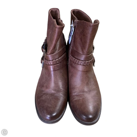 Boots Ankle Heels By Bare Traps In Brown, Size: 8