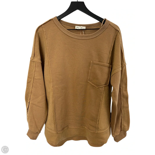 Sweatshirt Crewneck By New In In Tan, Size: M