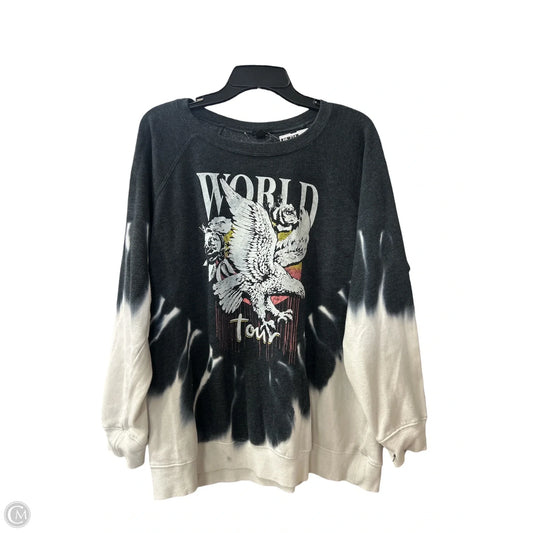 Sweatshirt Crewneck By Torrid In Grey & White, Size: 2x