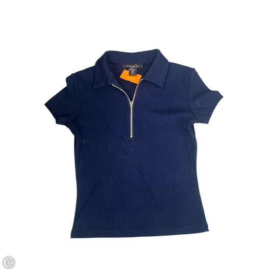 Top Short Sleeve By T Tahari In Blue, Size: Xs