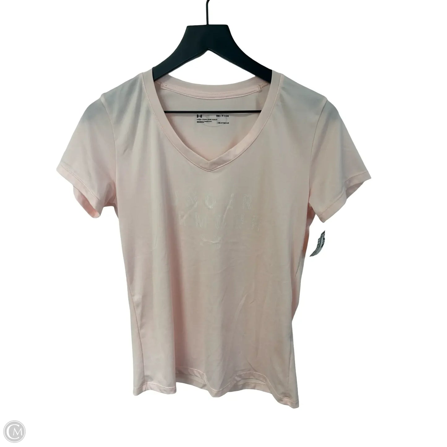 Athletic Top Short Sleeve By Under Armour In Pink, Size: S