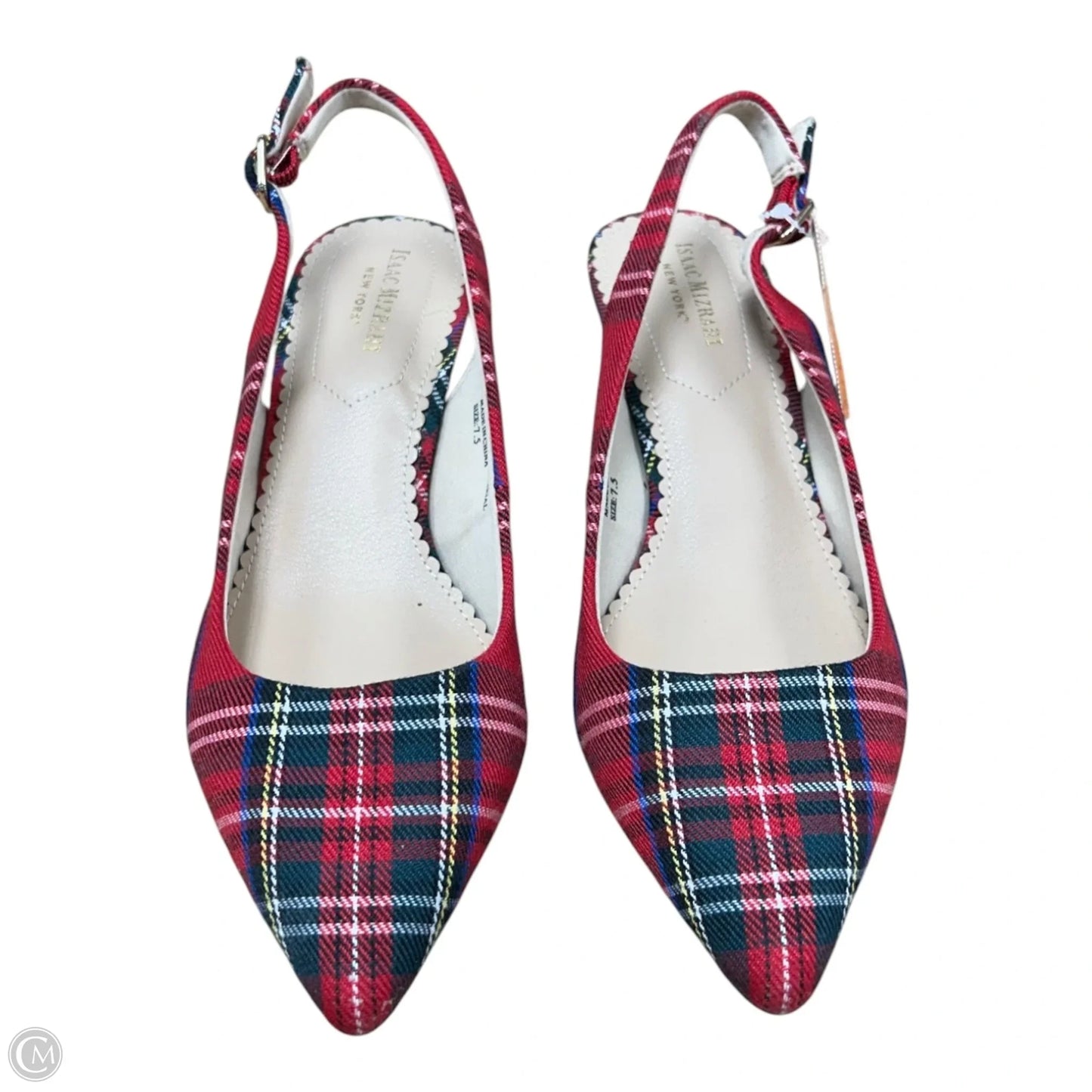 Shoes Heels Kitten By Isaac Mizrahi In Plaid Pattern, Size: 7.5