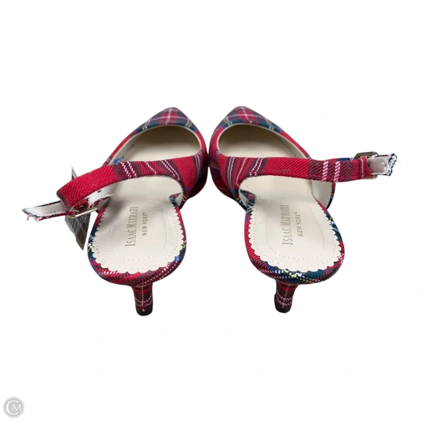 Shoes Heels Kitten By Isaac Mizrahi In Plaid Pattern, Size: 7.5