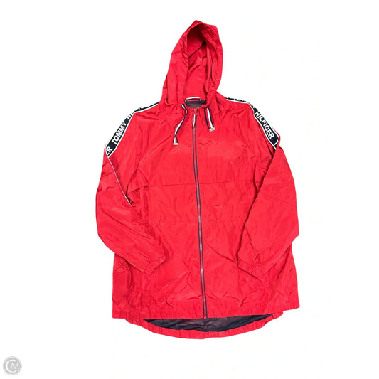 Jacket Windbreaker By Tommy Hilfiger In Red, Size: L