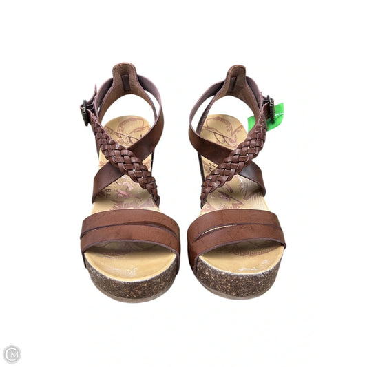 Sandals Heels Wedge By Blowfish In Brown, Size: 8
