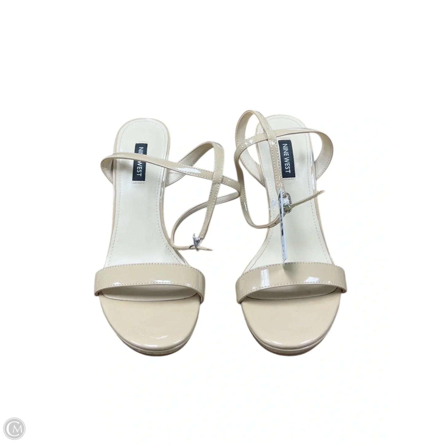 Sandals Heels Stiletto By Nine West In Tan, Size: 8.5