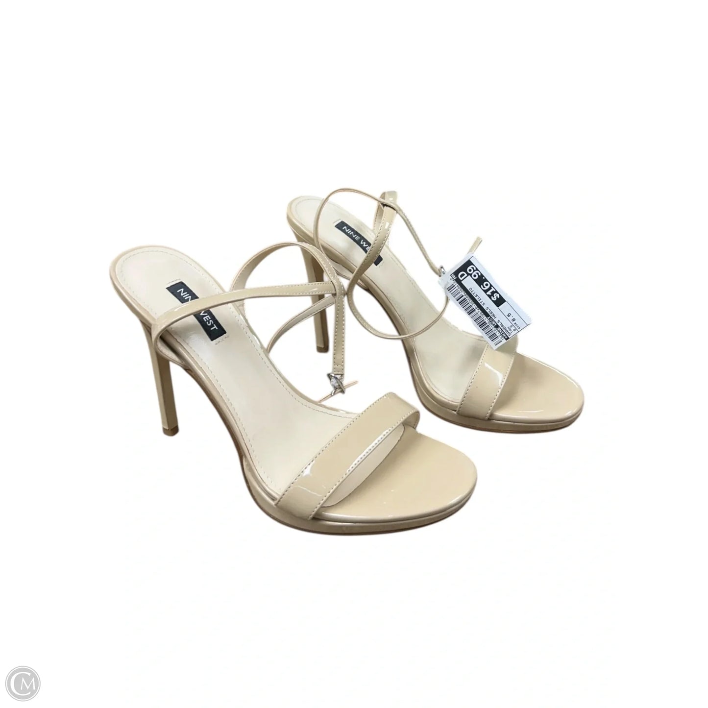 Sandals Heels Stiletto By Nine West In Tan, Size: 8.5