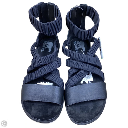 Sandals Flats By Sorel In Black, Size: 9