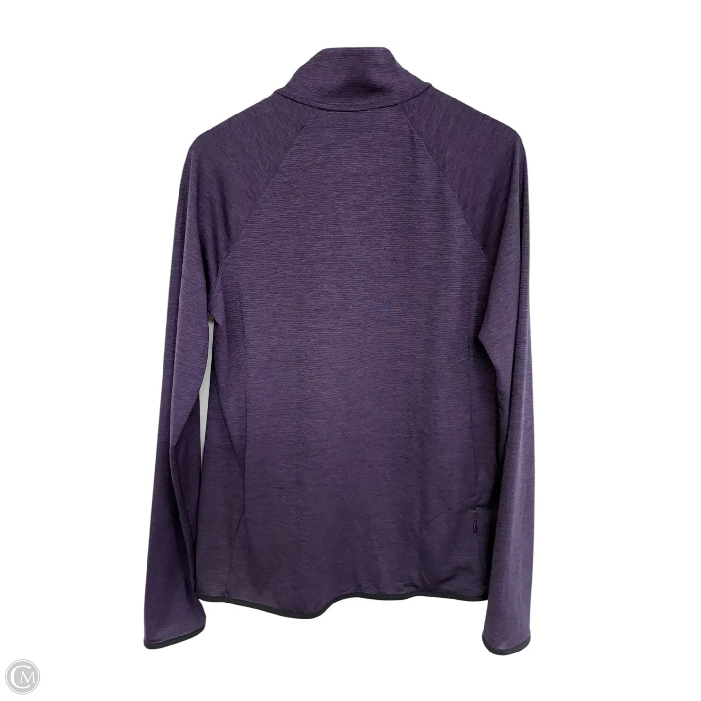 Athletic Top Long Sleeve Collar By Under Armour In Purple, Size: Xl