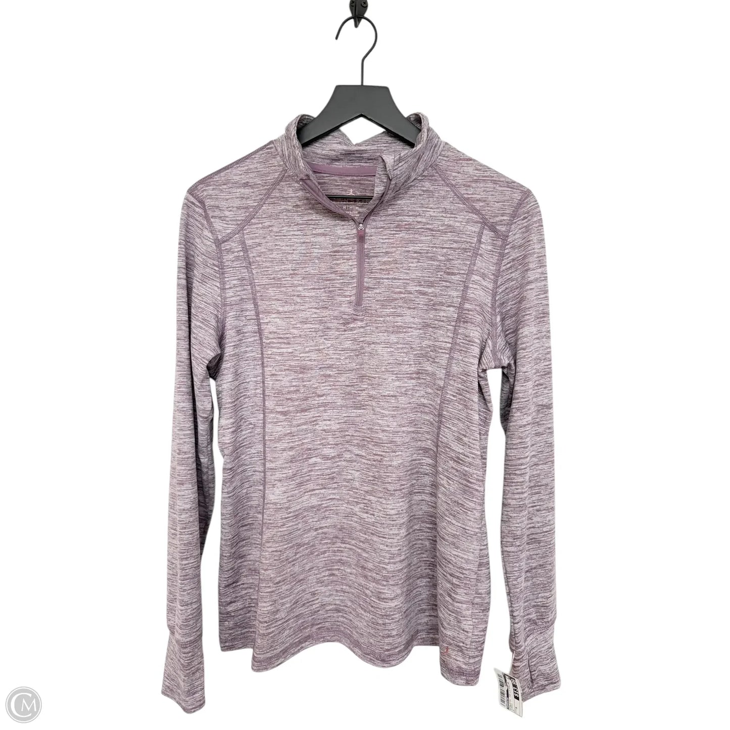 Athletic Top Long Sleeve Collar By Danskin In Purple, Size: M