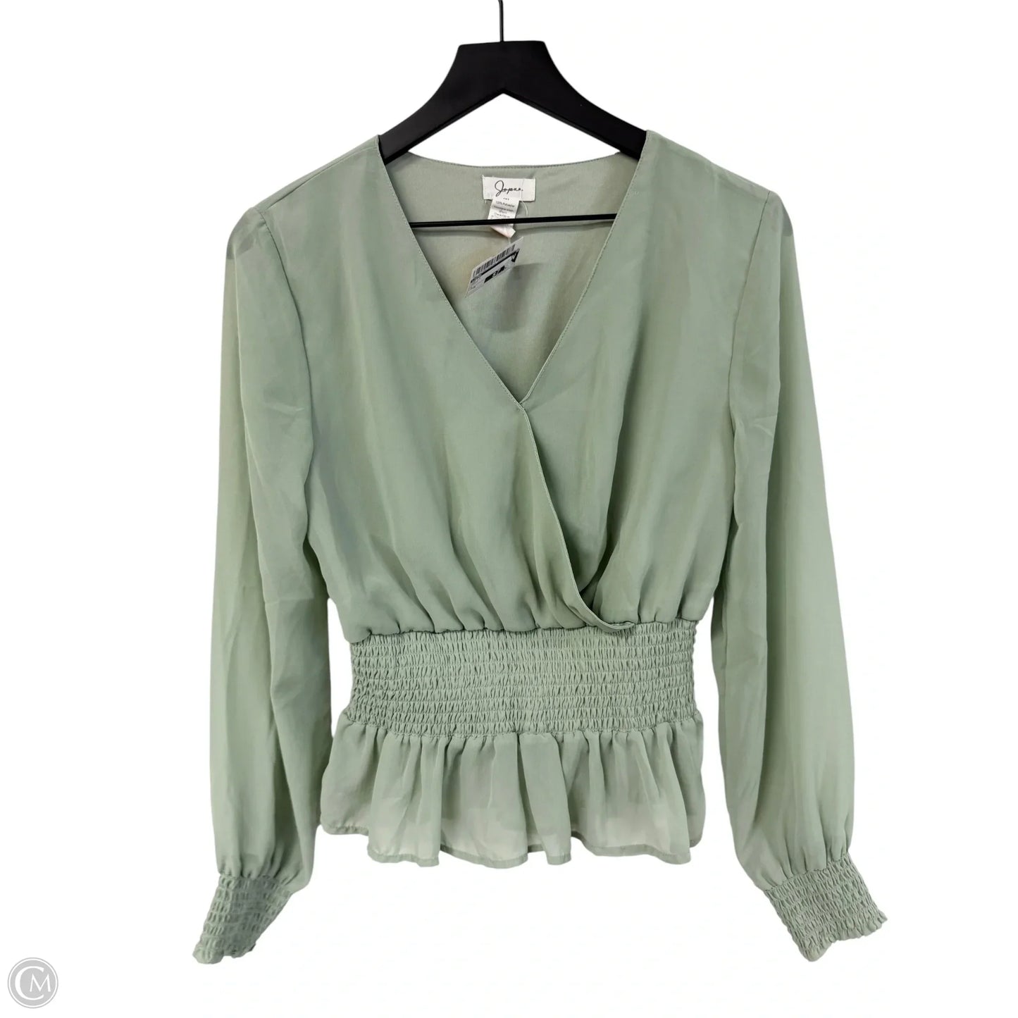 Top Long Sleeve By Japna In Green, Size: M
