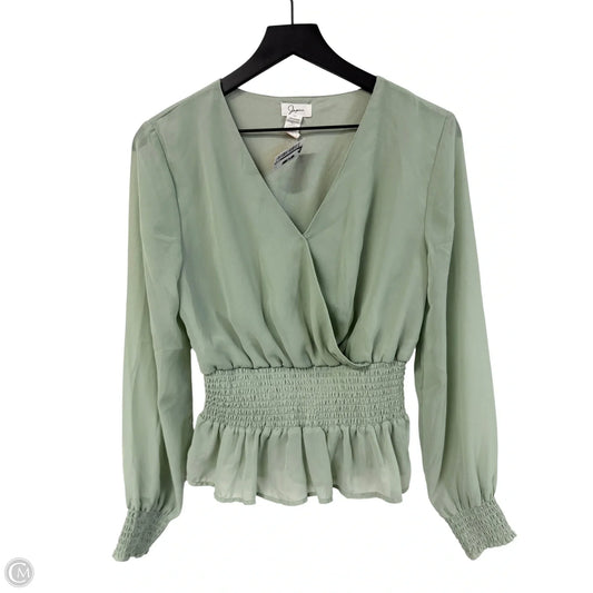 Top Long Sleeve By Japna In Green, Size: M