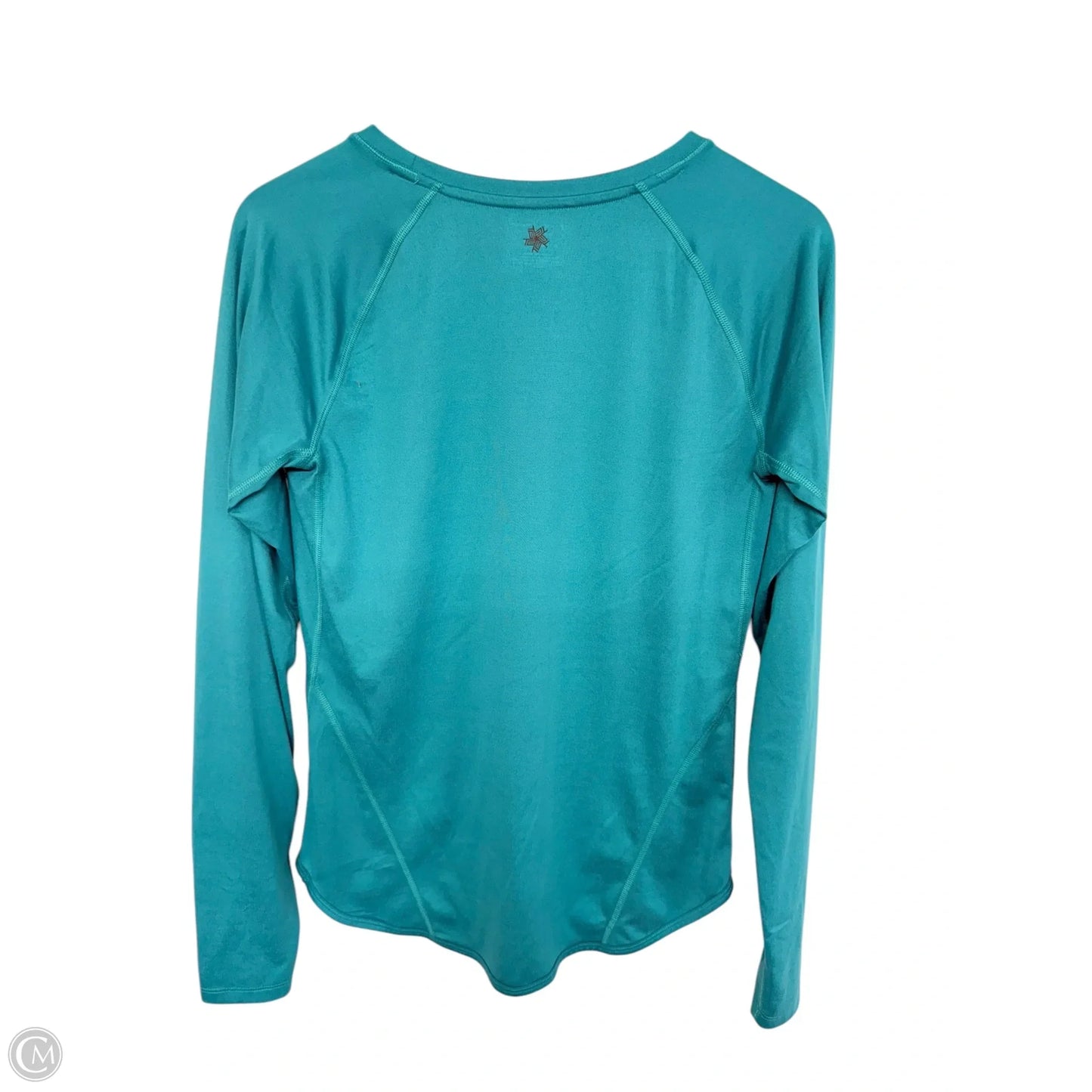 Athletic Top Long Sleeve Crewneck By Tek Gear In Teal, Size: M