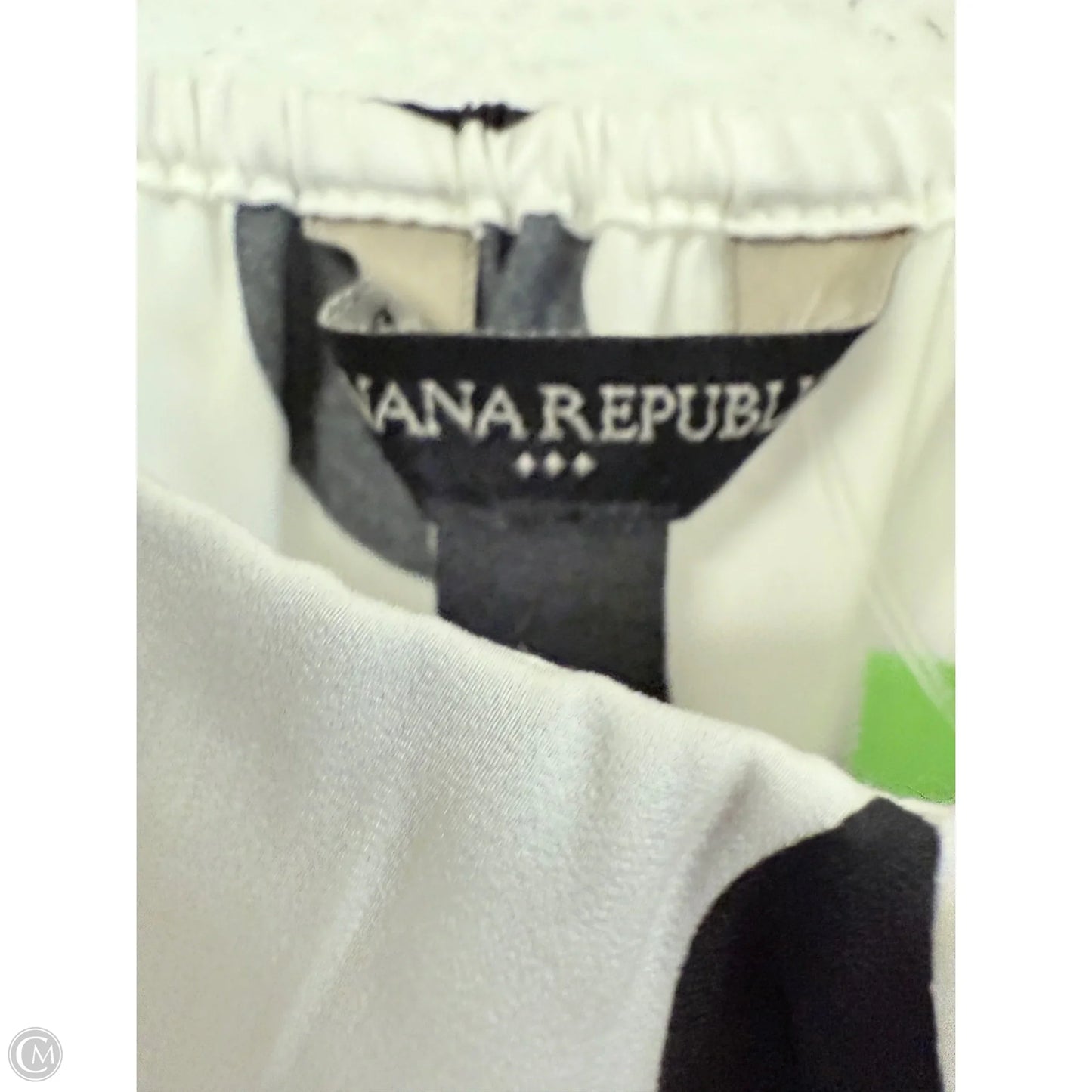 Top Sleeveless By Banana Republic In Black & White, Size: 0