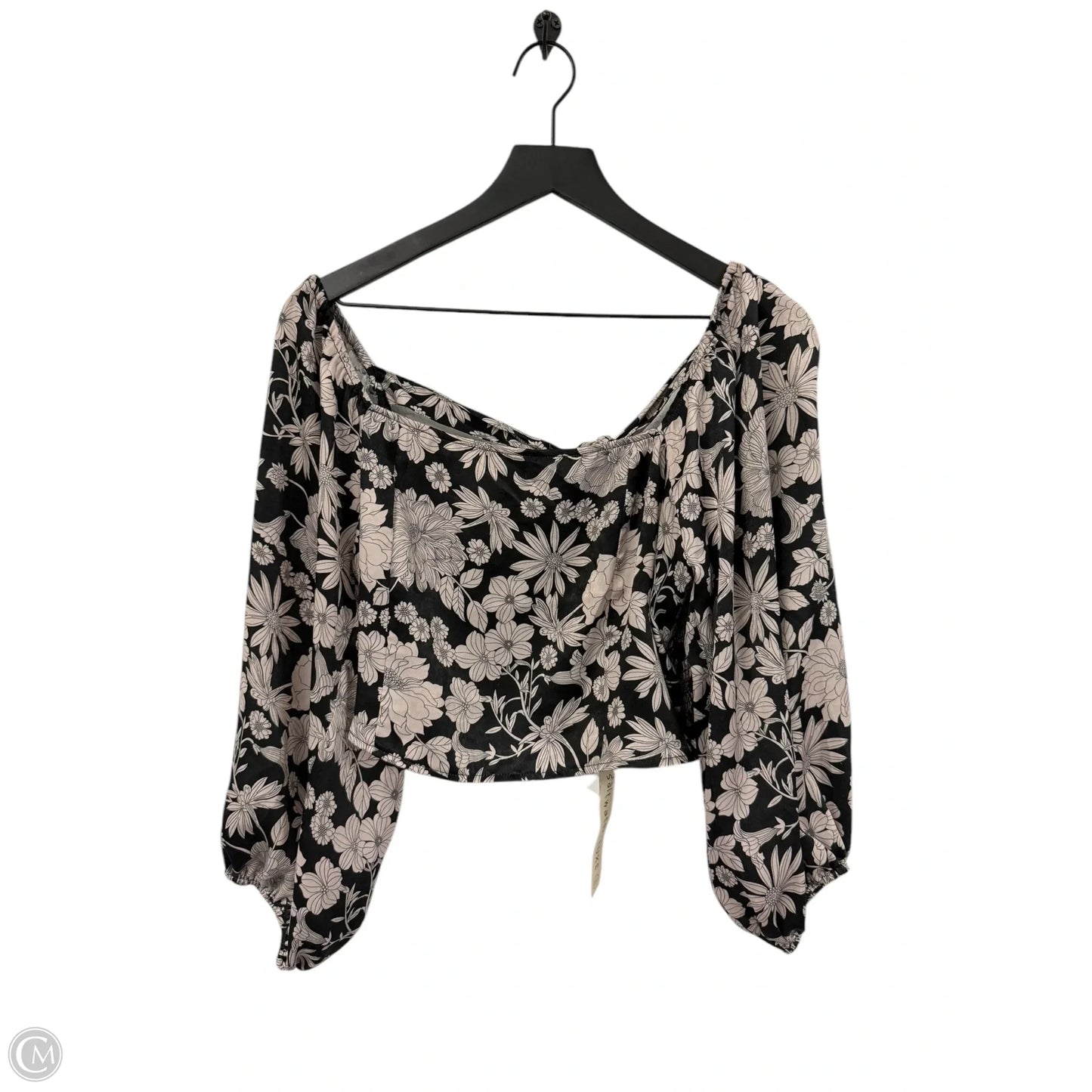 Top Long Sleeve By Cmb In Floral Print, Size: L