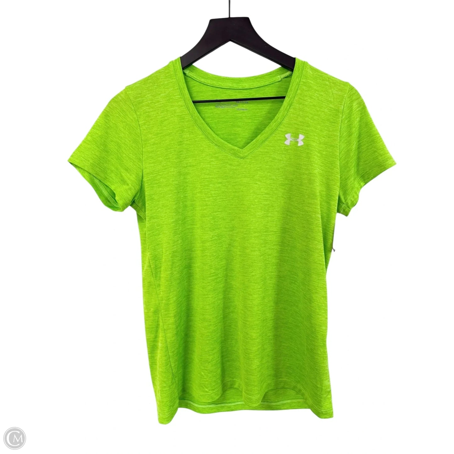 Athletic Top Short Sleeve By Under Armour In Green, Size: S