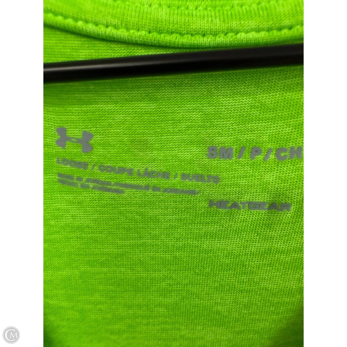 Athletic Top Short Sleeve By Under Armour In Green, Size: S