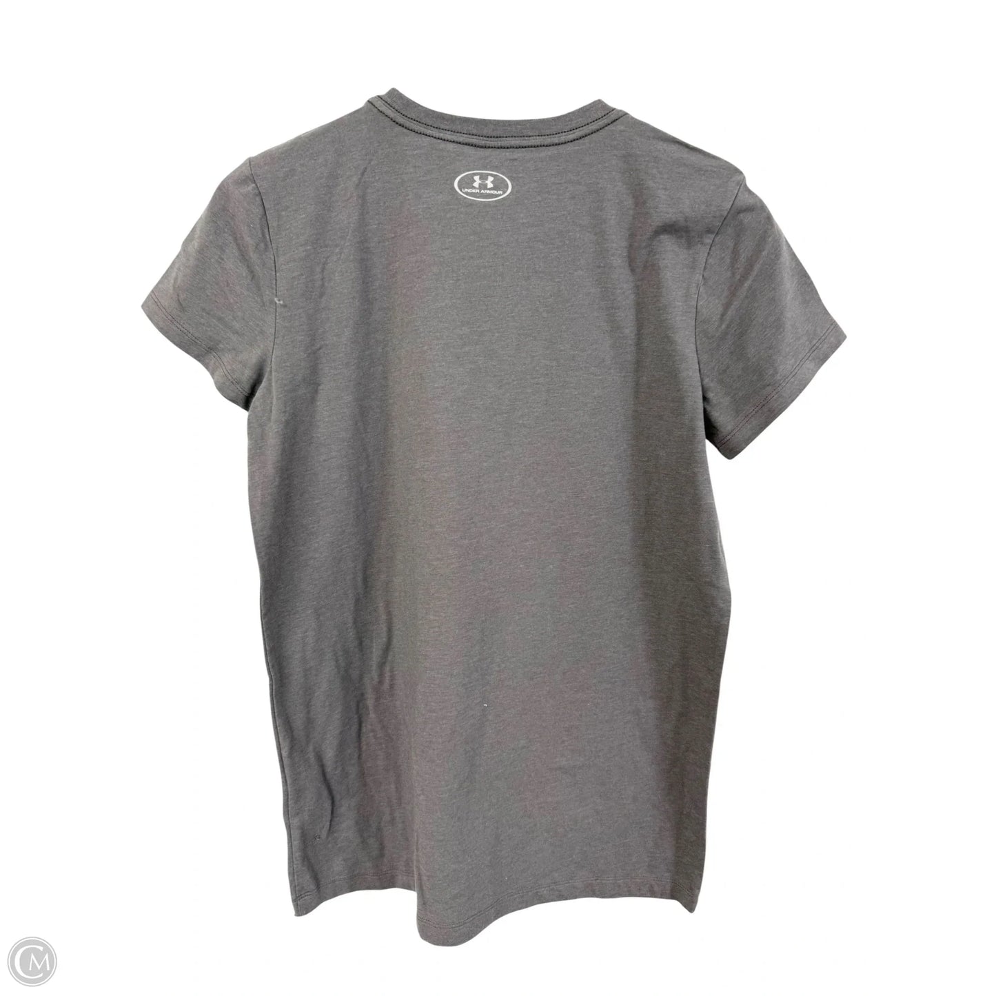 Athletic Top Short Sleeve By Under Armour In Grey, Size: S