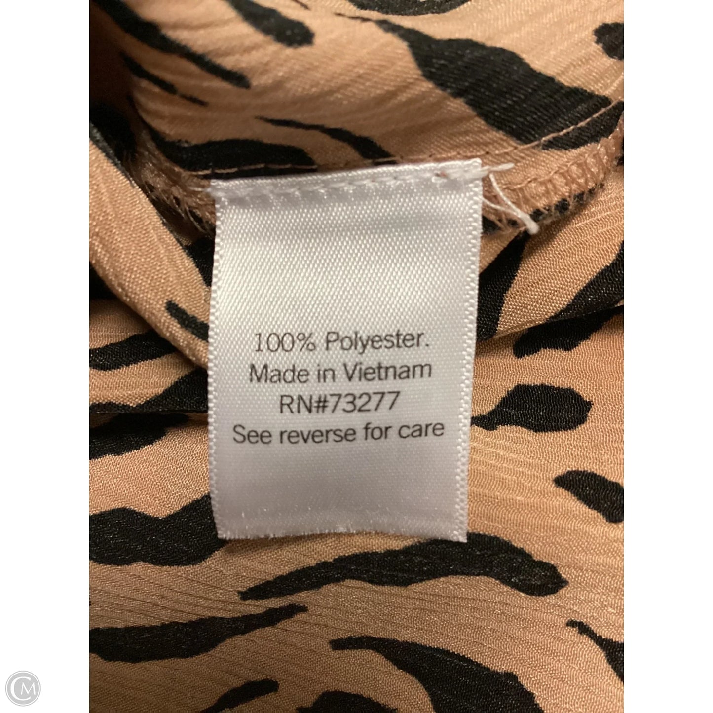 Top Short Sleeve By Nine West In Black & Brown, Size: S