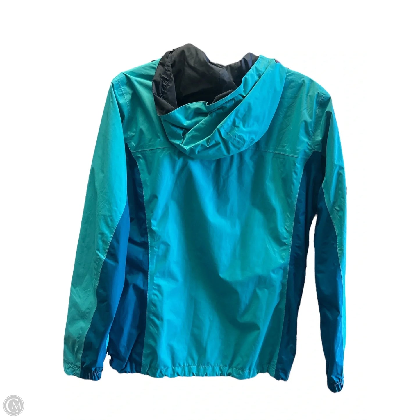 Jacket Windbreaker By Columbia In Blue, Size: L