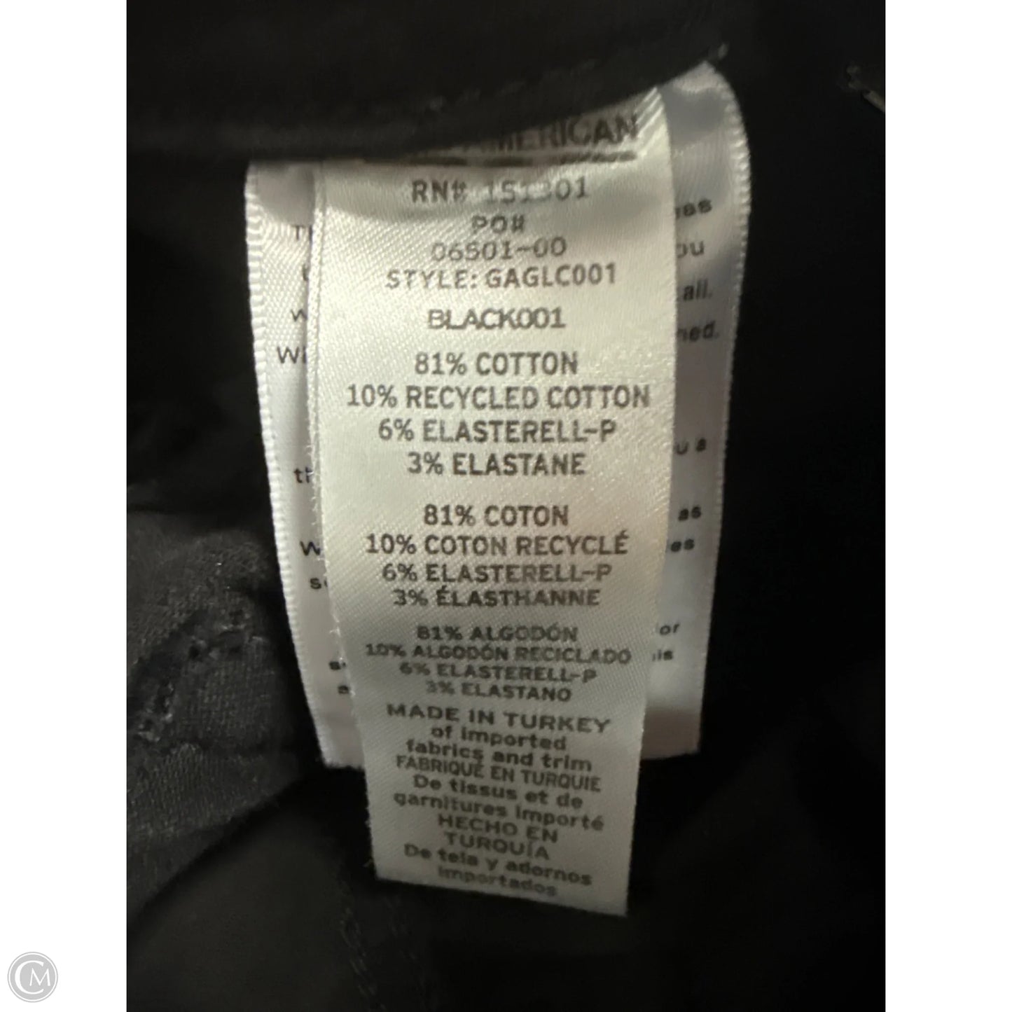 Jeans Skinny By Good American In Black, Size: 8
