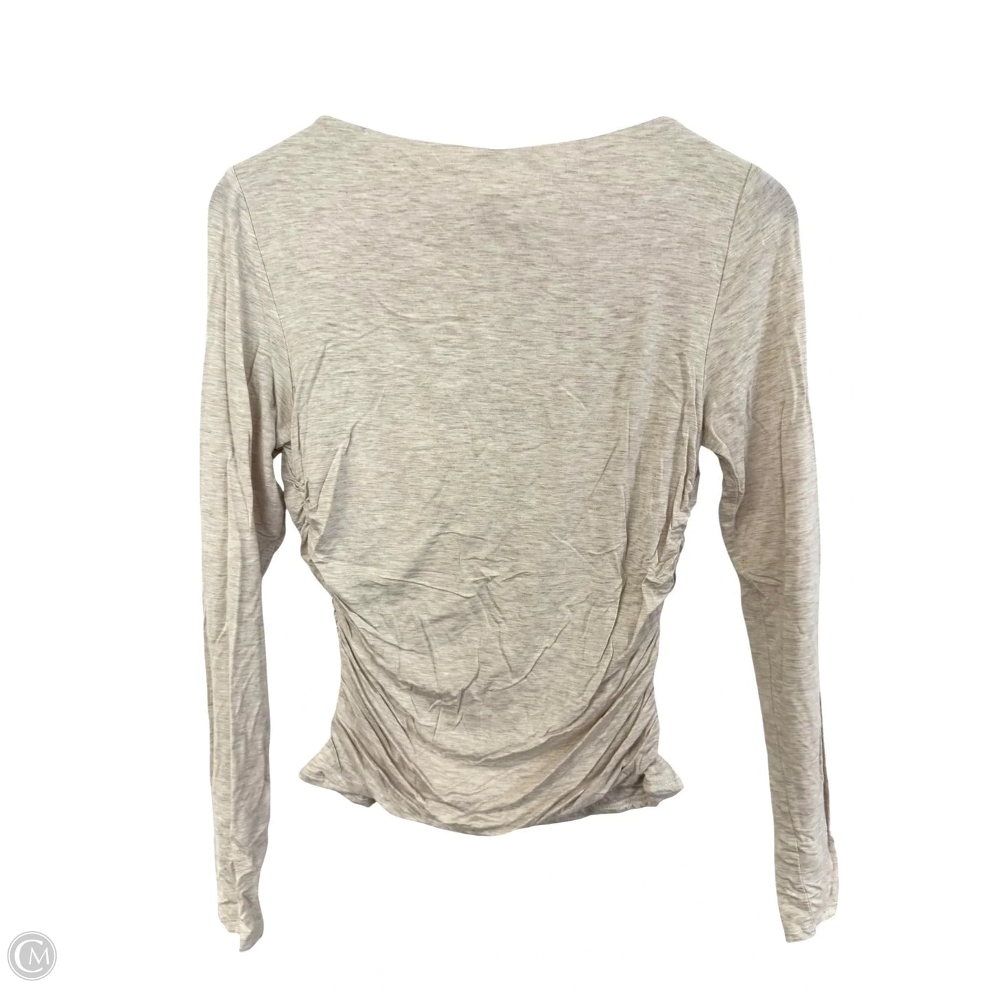 Top Long Sleeve By Cmc In Tan, Size: M