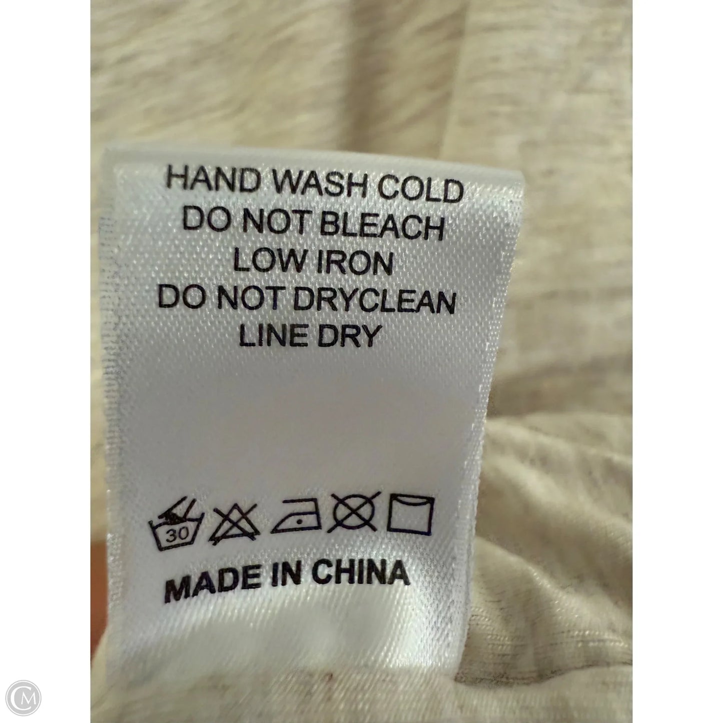 Top Long Sleeve By Cmc In Tan, Size: M