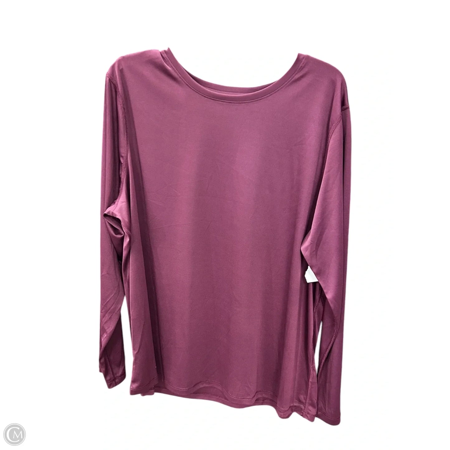 Athletic Top Long Sleeve Crewneck By Athletic Works In Purple, Size: 3x