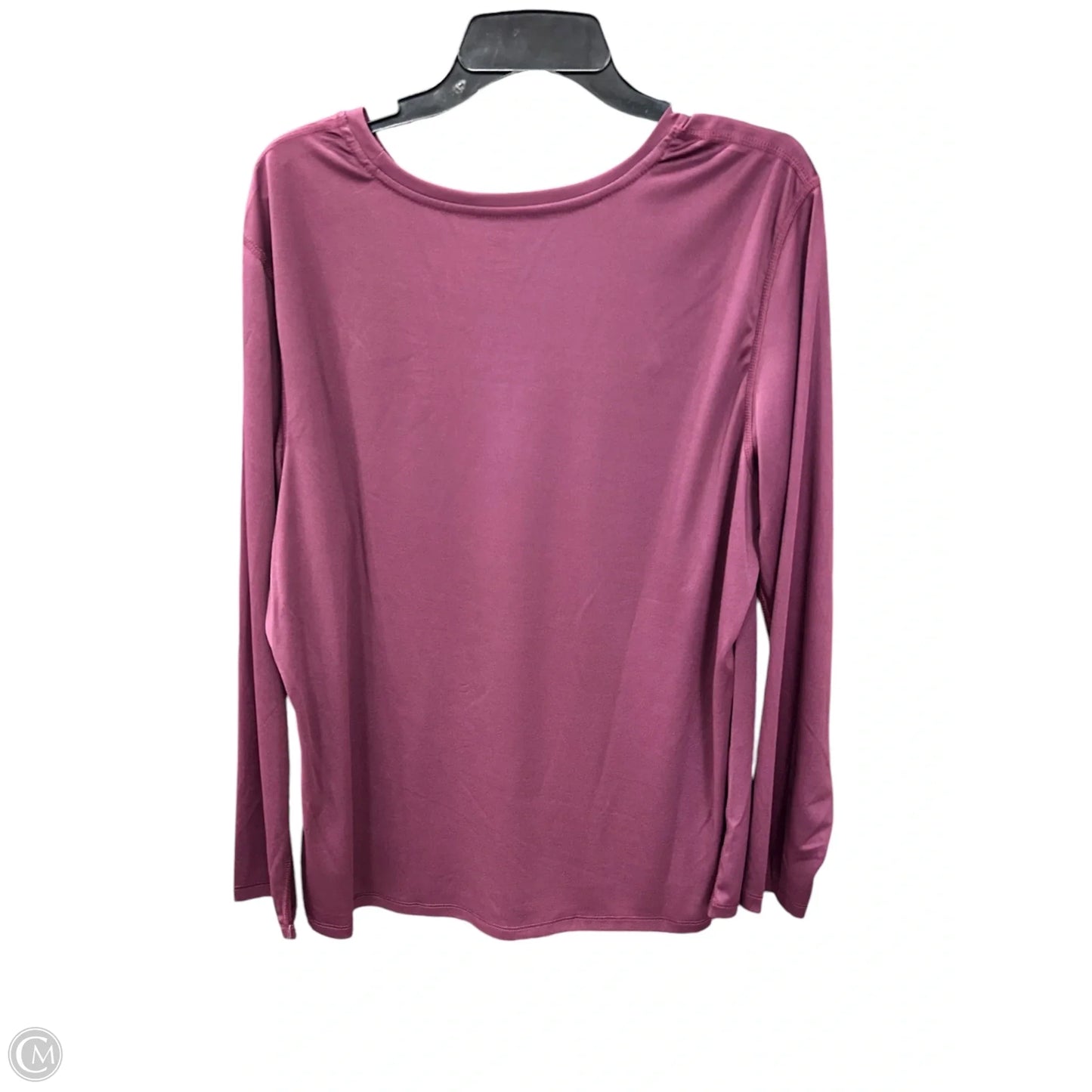 Athletic Top Long Sleeve Crewneck By Athletic Works In Purple, Size: 3x