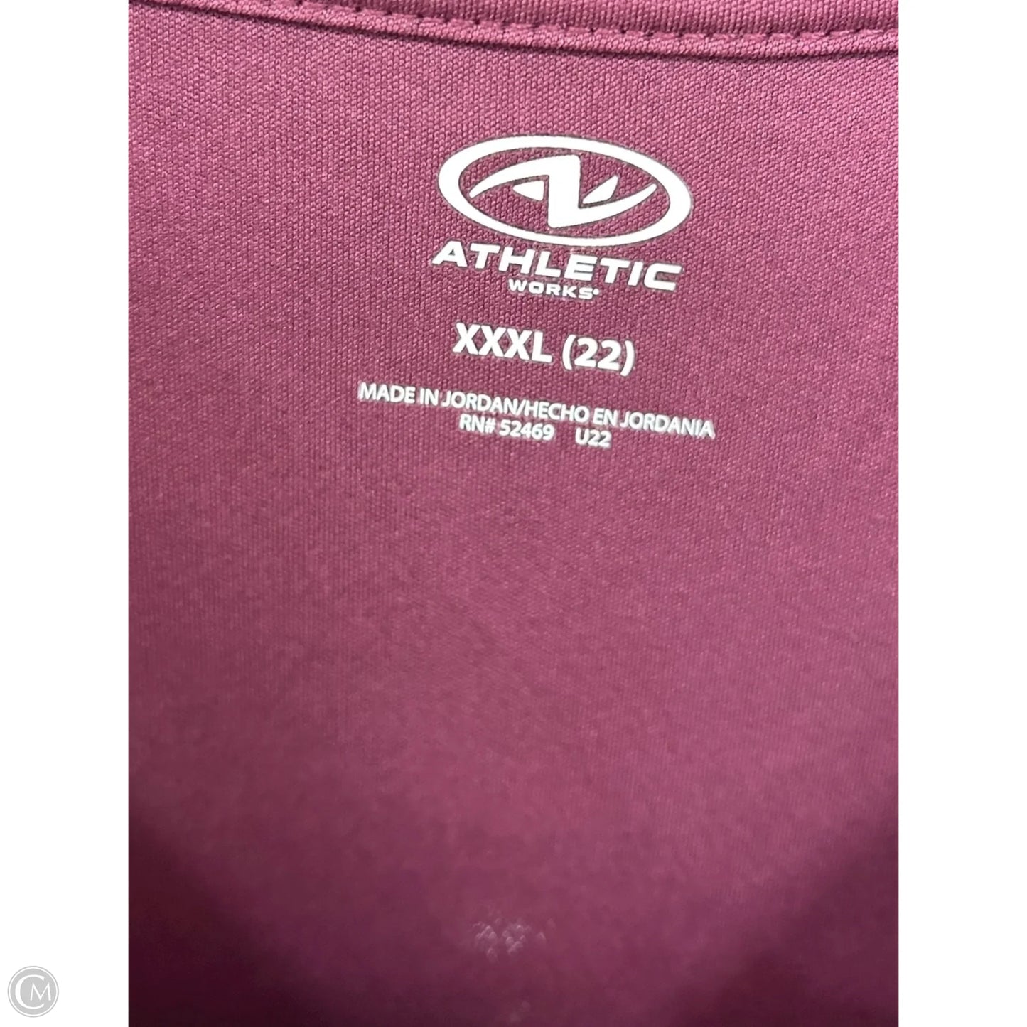 Athletic Top Long Sleeve Crewneck By Athletic Works In Purple, Size: 3x