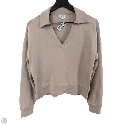 Top Long Sleeve By Danskin In Tan, Size: M