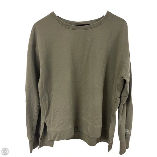 Top Long Sleeve By Victorias Secret In Green, Size: L
