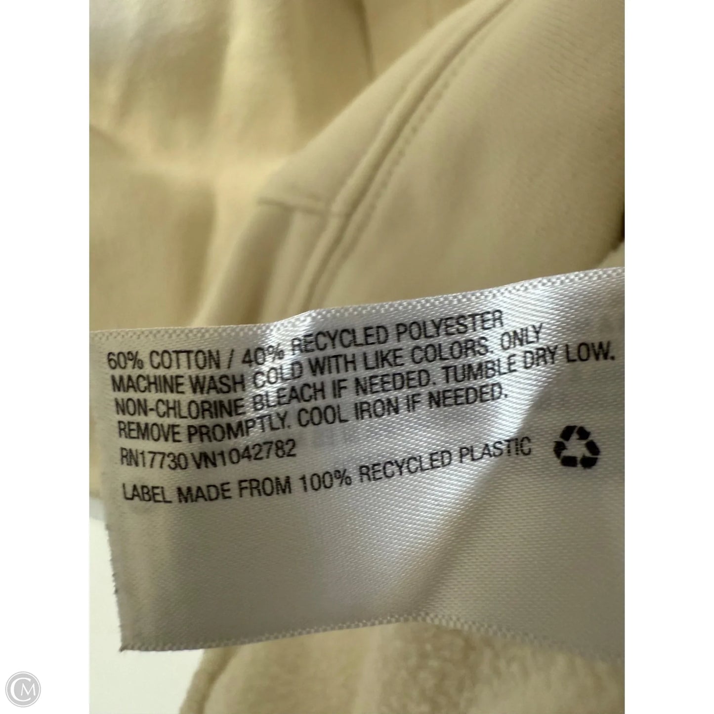 Sweatshirt Collar By A New Day In Cream, Size: M