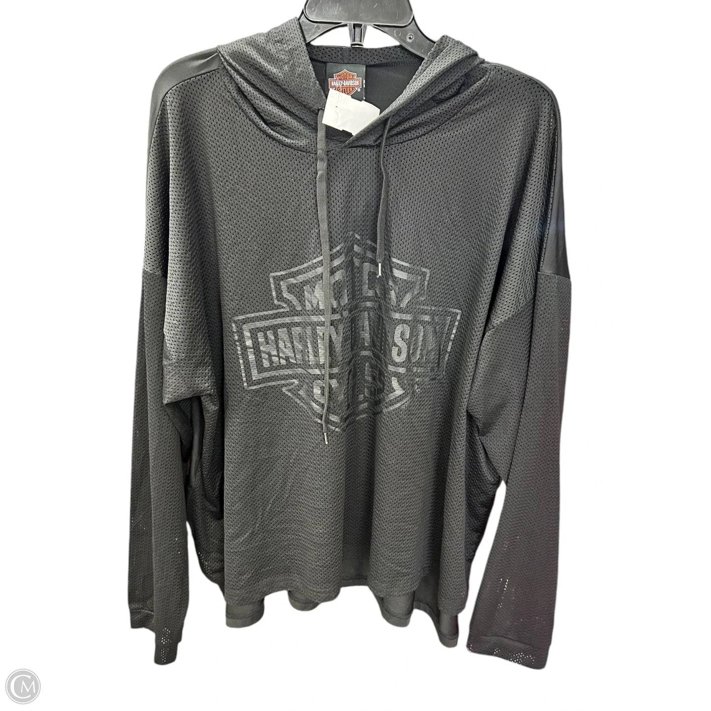 Athletic Top Long Sleeve Hoodie By Harley Davidson In Black, Size: 2x