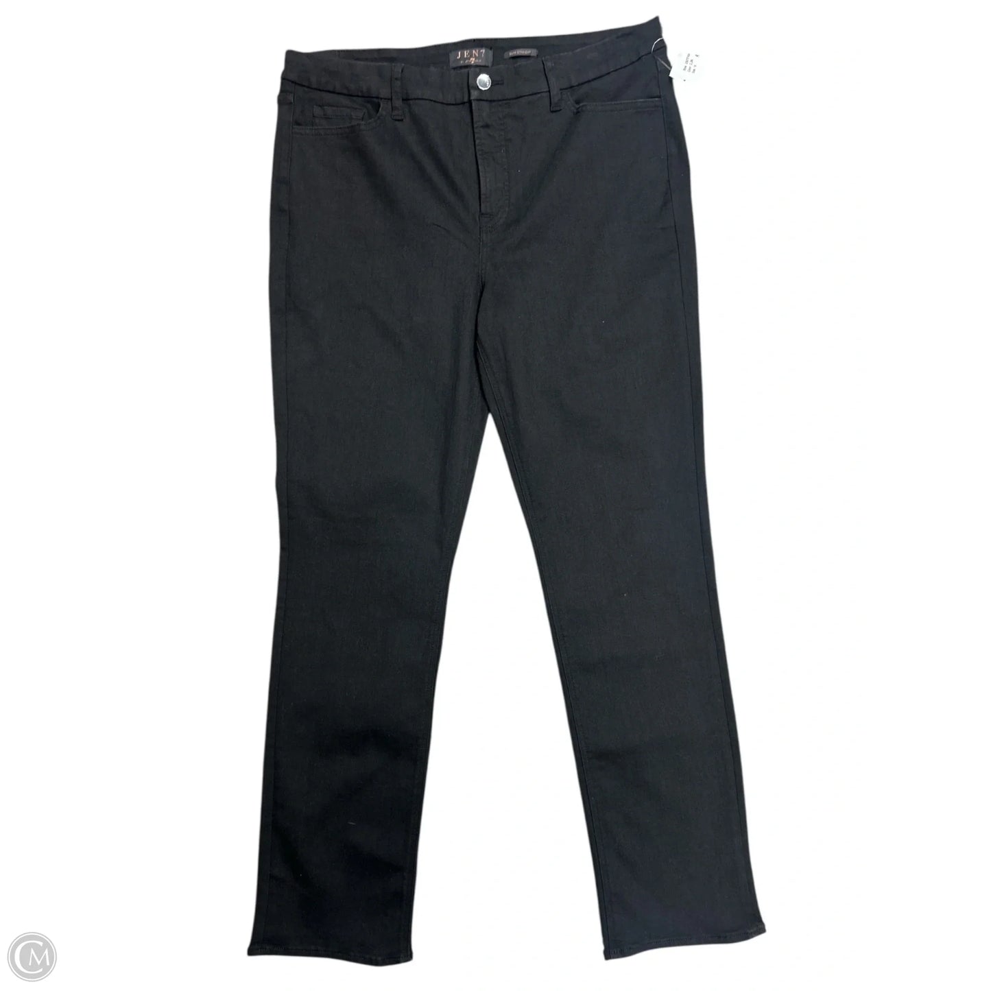 Jeans Straight By 7 For All Mankind In Black Denim, Size: 18