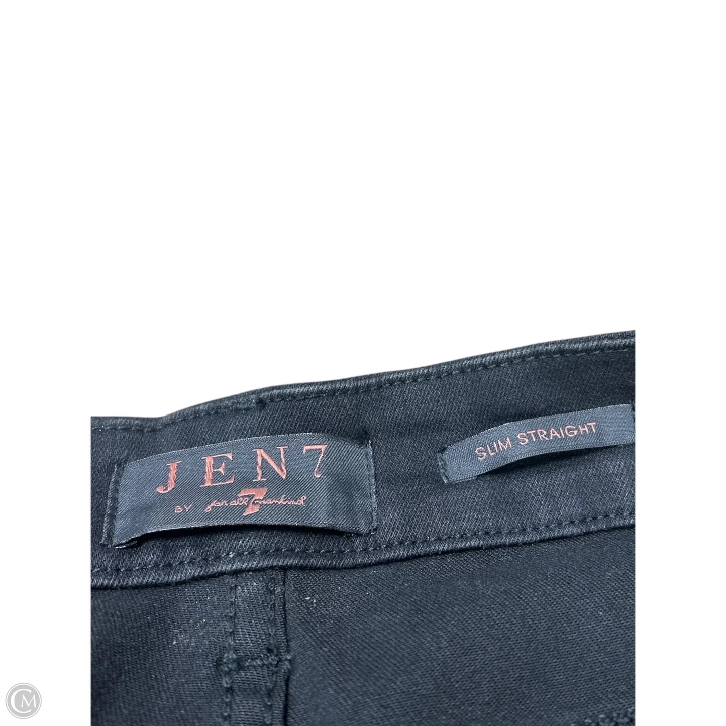 Jeans Straight By 7 For All Mankind In Black Denim, Size: 18